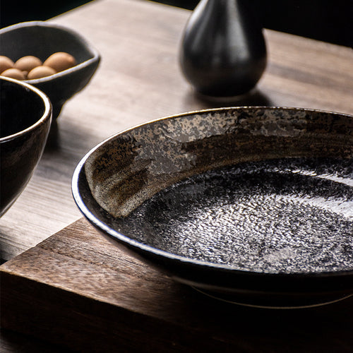 Assiette de présentation japonaise en céramique – 22 cm