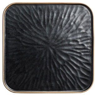 Assiette en céramique carré en relief