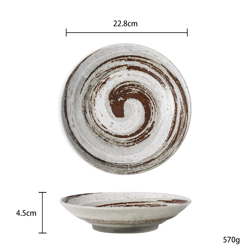 Assiette de présentation japonaise en céramique – 22 cm