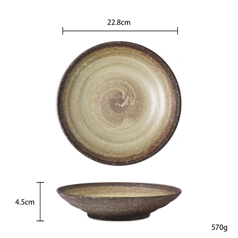 Assiette de présentation japonaise en céramique – 22 cm