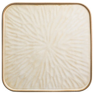 Assiette en céramique carré en relief
